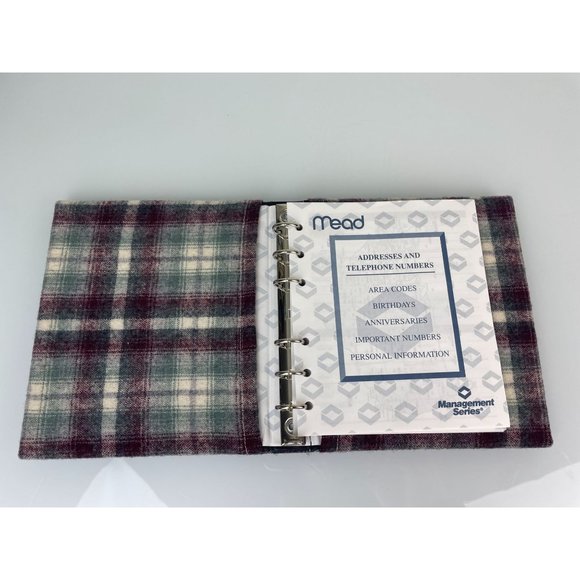 Vintage Pendleton Wool Address Book Cover Mead Address Plaid Organizer, Office - Picture 3 of 12